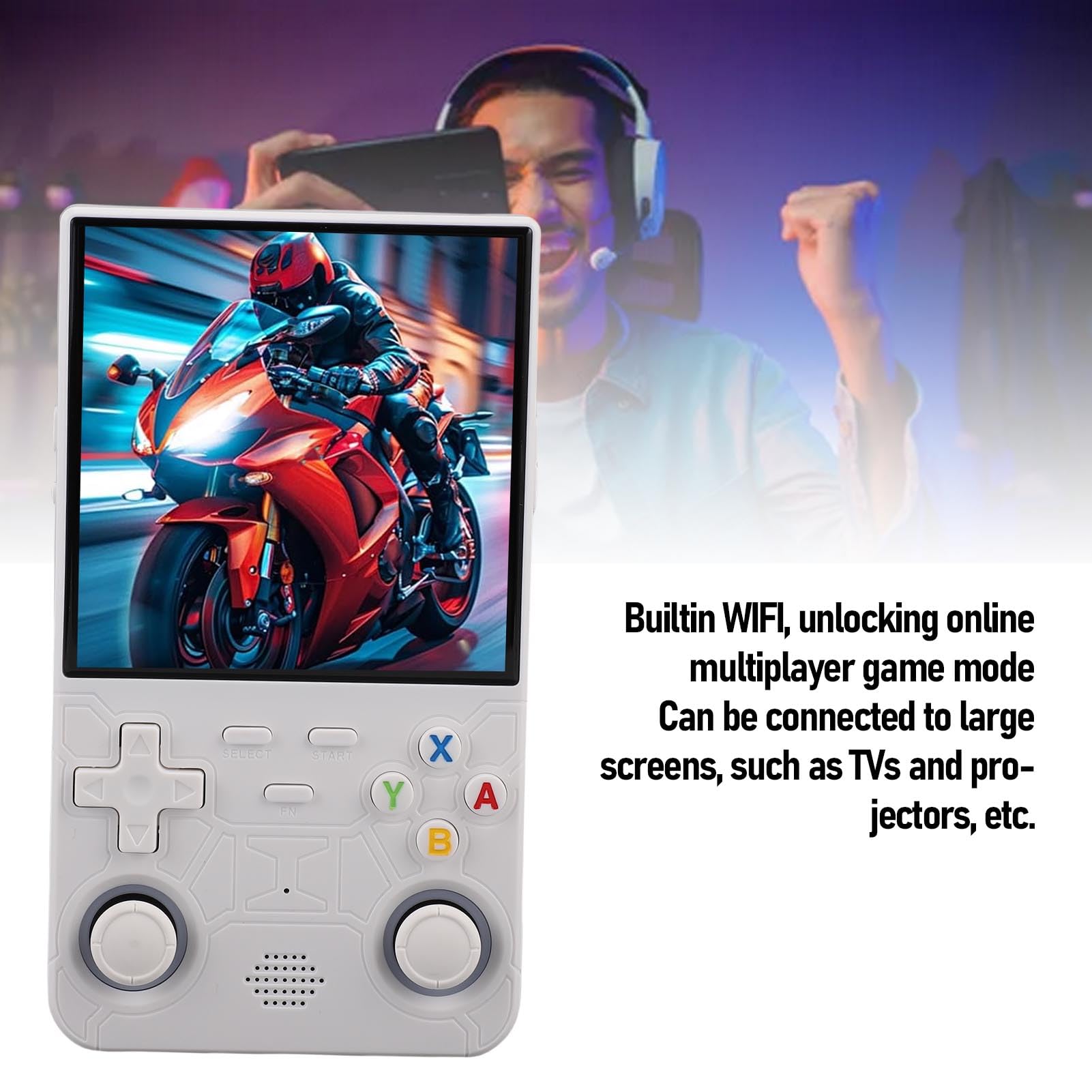 Console di Gioco Portatile retrò - Schermo da 4,0 Pollici 720x720, Open Source, Batteria da 3500 MAh, Lettore di Videogiochi Portatile con Supporto per Giochi Multiplayer (#12)