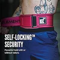 Vista 4 de Element 26 Cinturón de levantamiento de pesas con autobloqueo, cinturón de levantamiento de pesas premium para atletas de fitness funcional serio