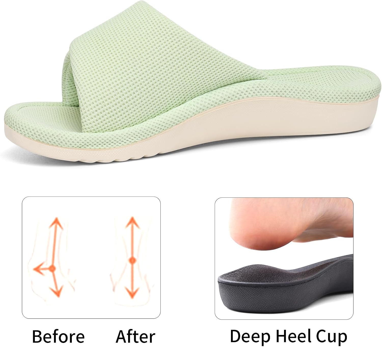 Women's Orthopedic Summer Slippers with Arch Support for Plantar Fasciitis thumbnail