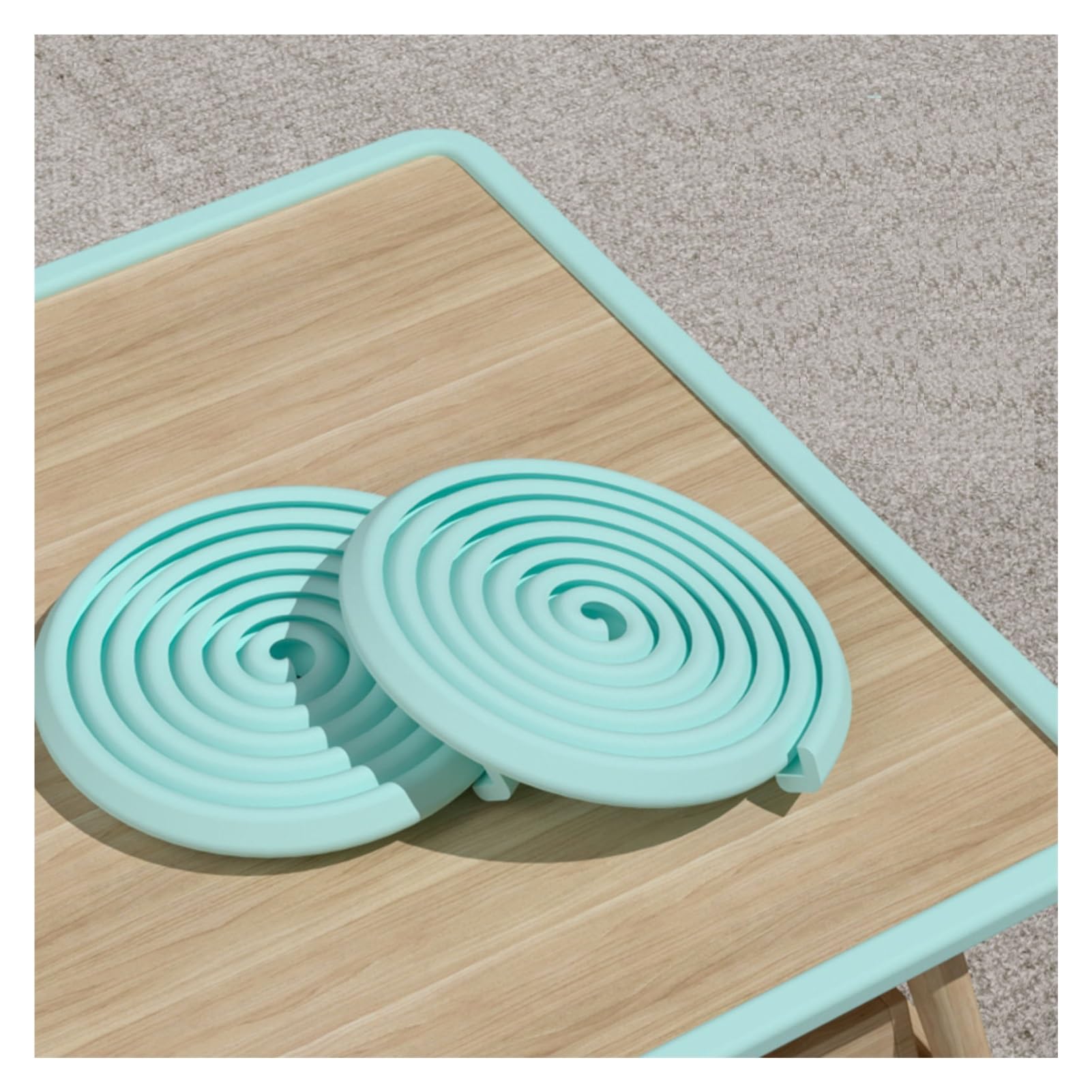 Protectores de bordes, Protector de bordes escritorio espuma, almohadilla a prueba golpes, tiras autoadhesivas for muebles oficina en casa(Green-b,2m)