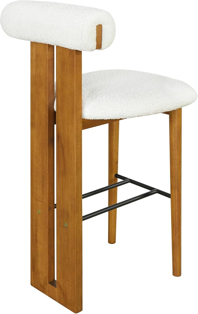 Set de 2 butacos de madera para interior con asiento acolchonado miniatura 10