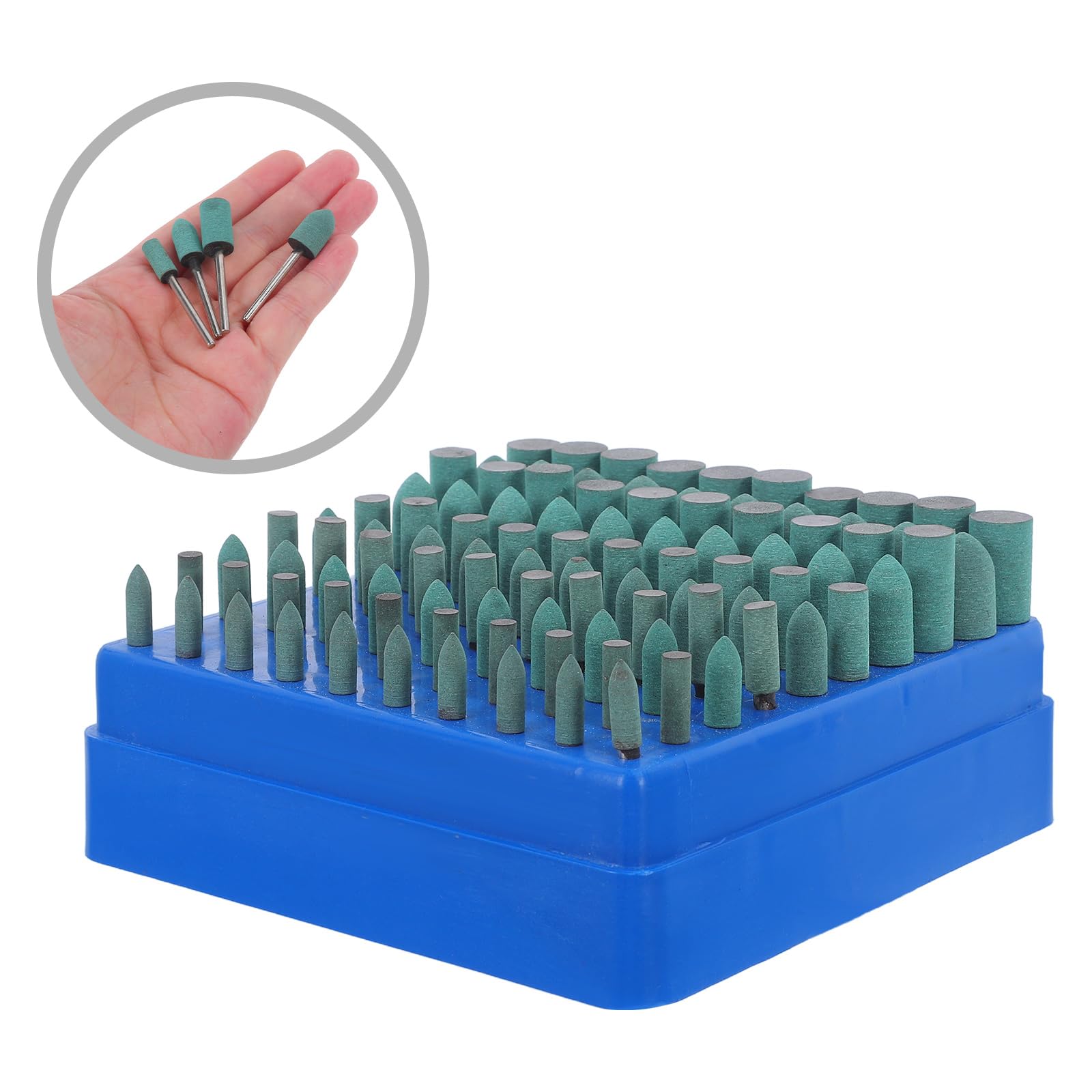 100 Stück Polieraufsatz aus Gummi mit 3 mm Schaft für Bohrmaschinen Effiziente Polierleistung und Komplexe Konturen für Schmuck und Detailarbeiten