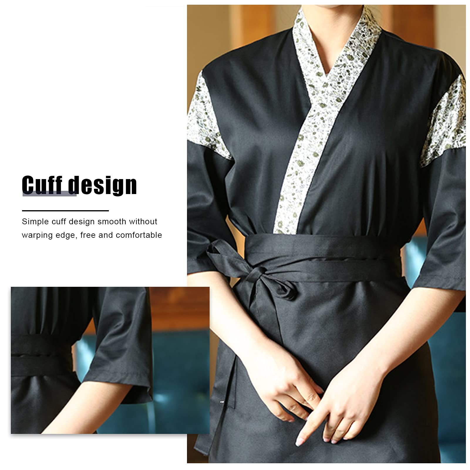 Uniforme de Sushi Ropa de Trabajo Japonesa Estampado Chef Kimono Restaurante Ropa de Trabajo de Cocina