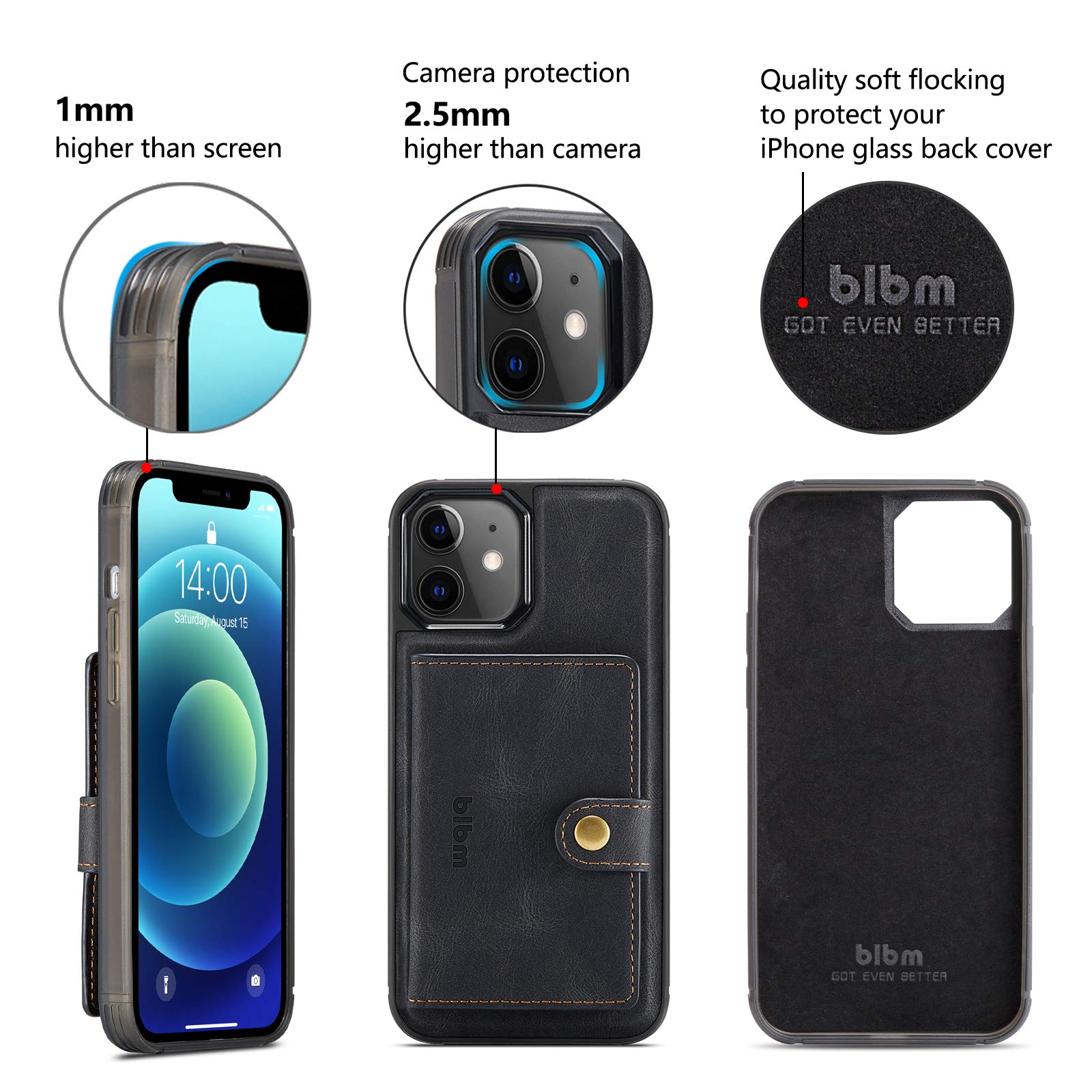 Custodia ZCDAYE Per IPhone 12 Mini Con Glitter E Chiusura Magnetica, Bianco, Porta Carte - 2
