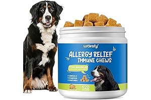 All-Natural Allergy Relief Chews for Dogs: Omega 3, Pumpkin & Digestive Enzymes Treat