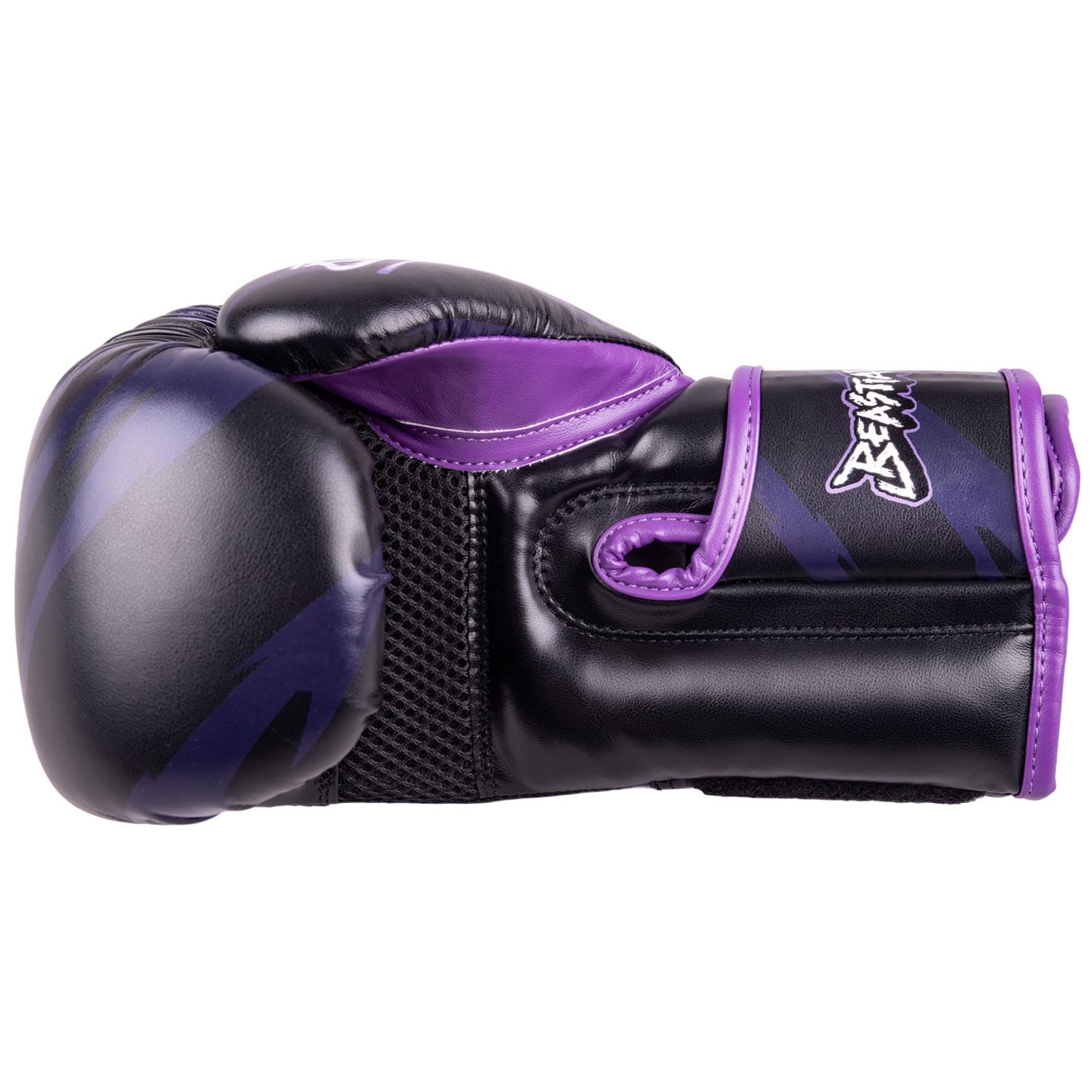 8 WEAPONS Boxhandschuhe Kinder, Beastial Panther, Schwarz-Lila, Kinder Boxhandschuhe, Kunstleder, Perfekte Dämpfung für optimalen Schutz, Handschuhe für Muay Thai, K1, Boxen, MMA und Kickboxen