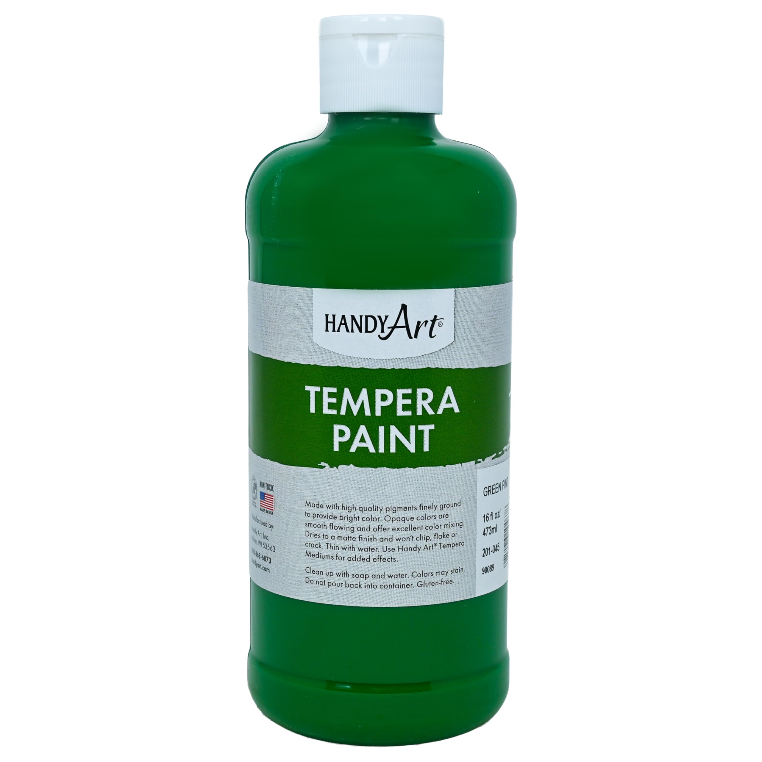 Handy Art Premium Tempera Paint, Blue, 16 oz Pint Bottle — view 2