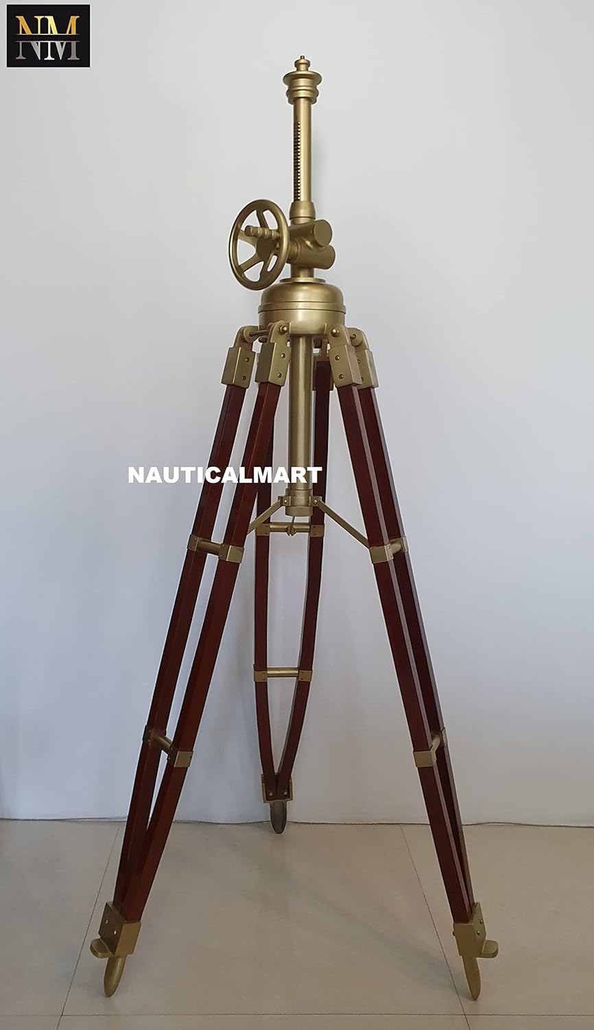 NauticalMart Royal Marine Designer Tripod Stand Nautical Style Lamp Stand Adjustable Tripod for Bedroom Living Room Home Decorative Gifts