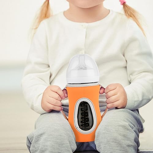 Miniatura 5 de Fundas de vidrio para biberón, aislamiento de biberones de vidrio reutilizable, retención mejorada del calorfrío, soporte de neopreno para biberones