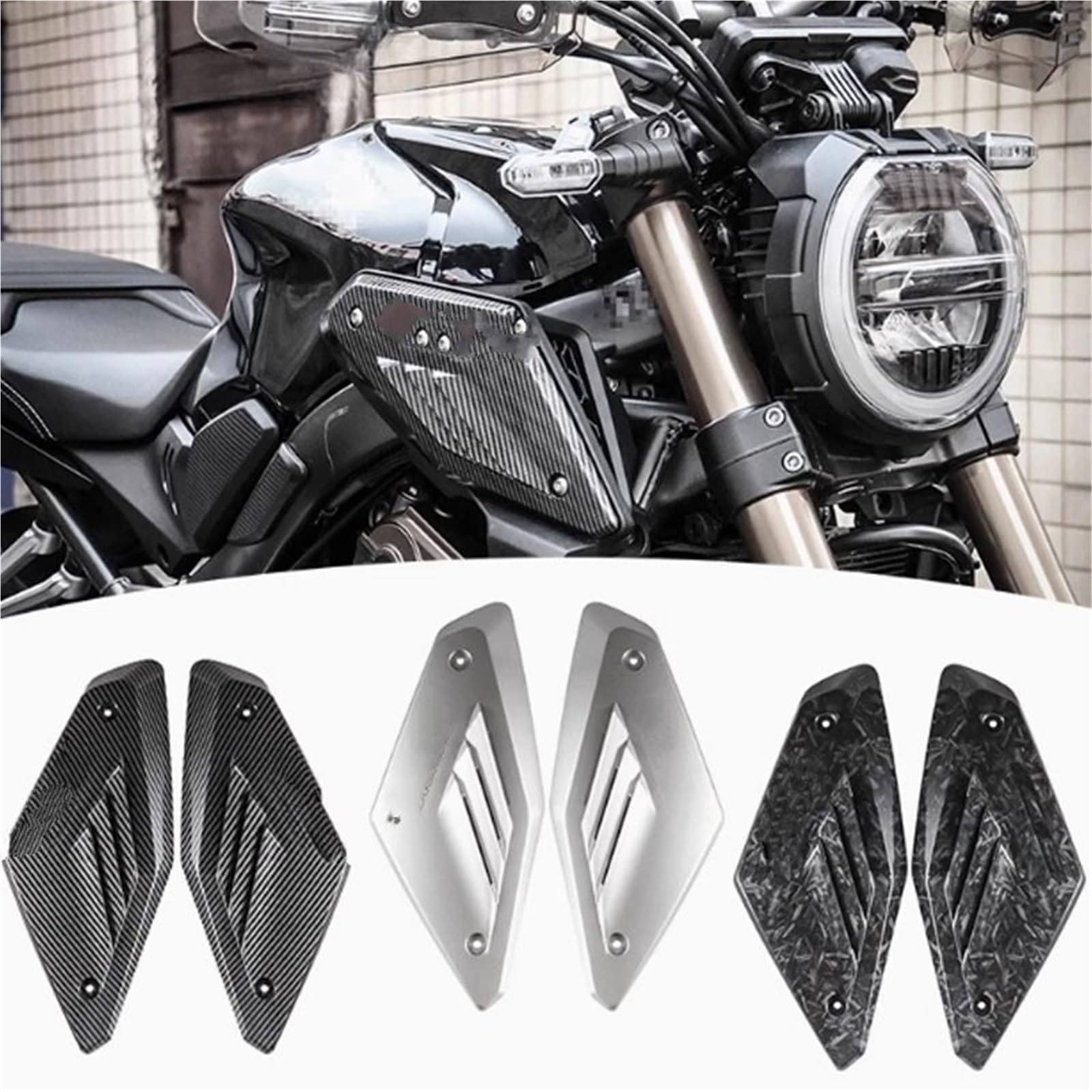 Osłona Boczna Ramy Motocykla, Osłona Wlotu Powietrza, Osłona Korka Wlewu Paliwa, Pasująca Do Motocykli Honda CB650R CBR650R CB CBR 650R 2019-2021(Color 4)