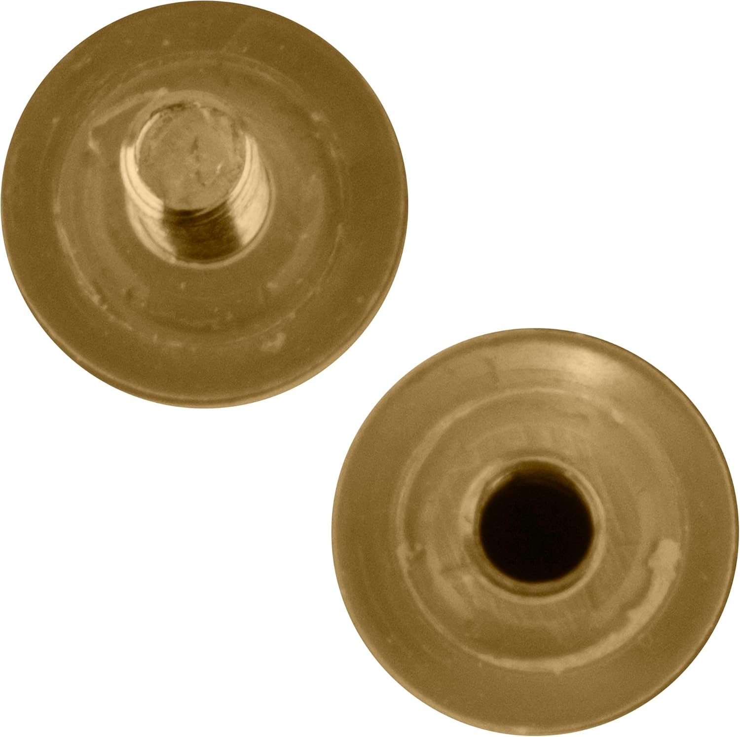 CRL Cylinder Style Satin Brass Finish Back-to-Back Shower Door Knob With Plastic Sleeve