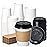 Fit Meal Prep 50 Pack 8 oz Disposable Coffee Cups with Lids, Sleeves, Leak-Proof To Go Coffee Cups with Lids, Durable Paper Cups for Hot Beverage, Home, Office, Party