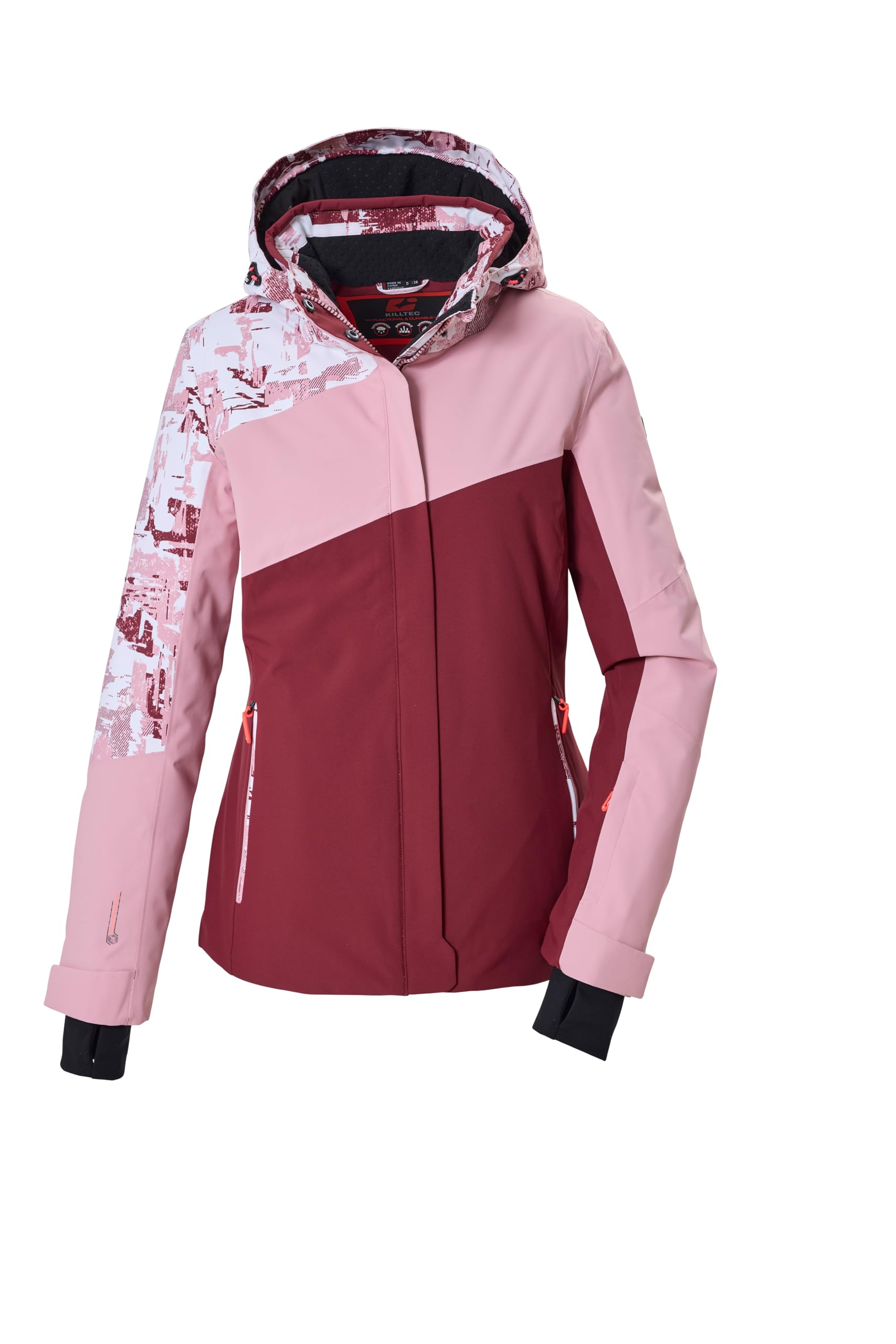 Killtec Damen Ksw 102 Wmn Ski Jckt Skijacke/Funktionsjacke wasserdicht mit abzippbarer Kapuze und Schneefang
