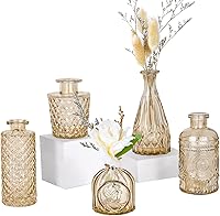 Vista 9 de Juego de 12 jarrones de cristal negro para capullos, jarrones pequeños para flores, jarrón para capullos para centros de mesa al por mayor, mini