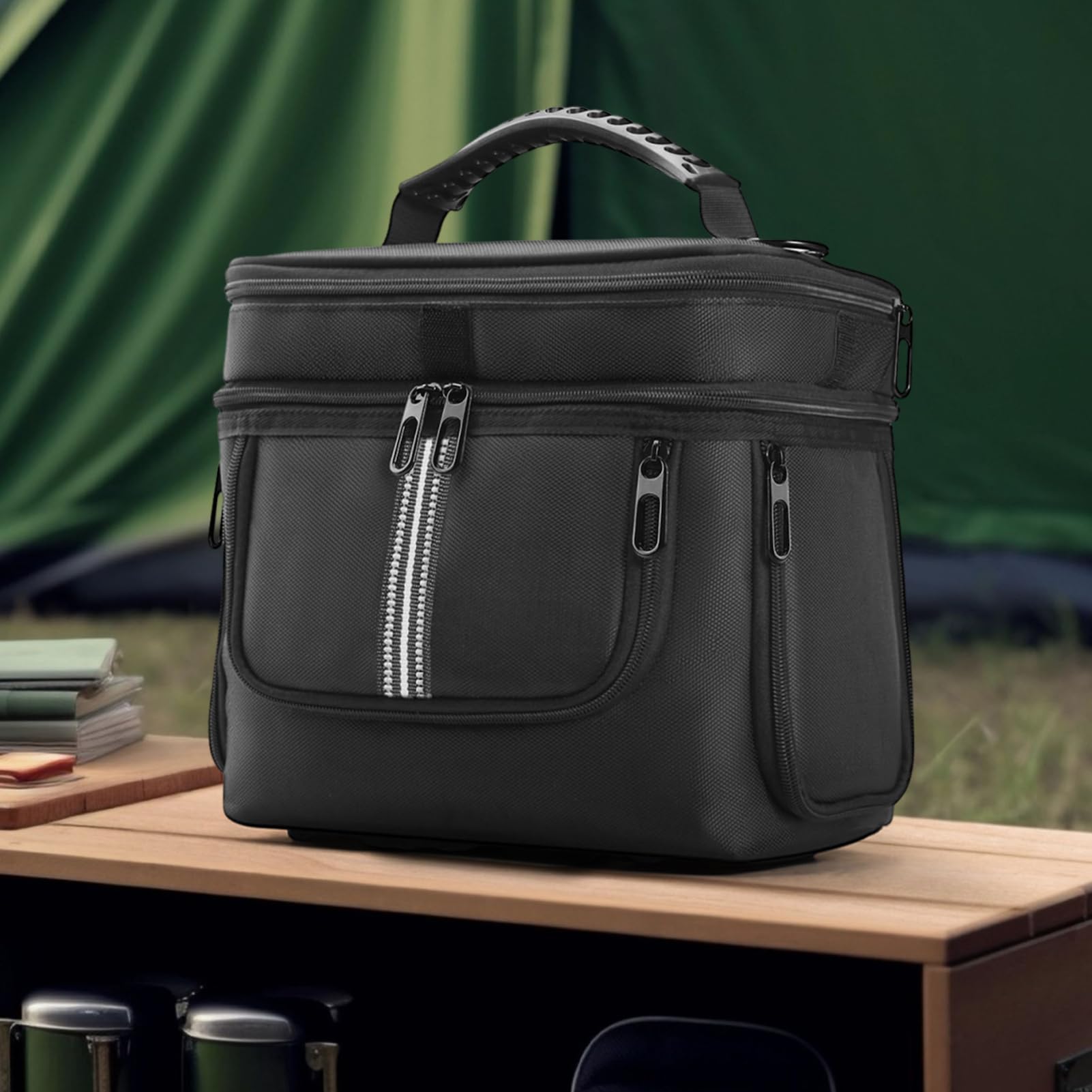 Borsa da Trasporto per Stazione Elettrica - Borsa Organizzatore Impermeabile per Elettronica - Borsa Protettiva con Manico e Tracolla per Escursionismo Campeggio Picnic Viaggi