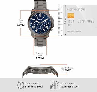 Fossil Men's Grant Genuine Imported Watch, watch