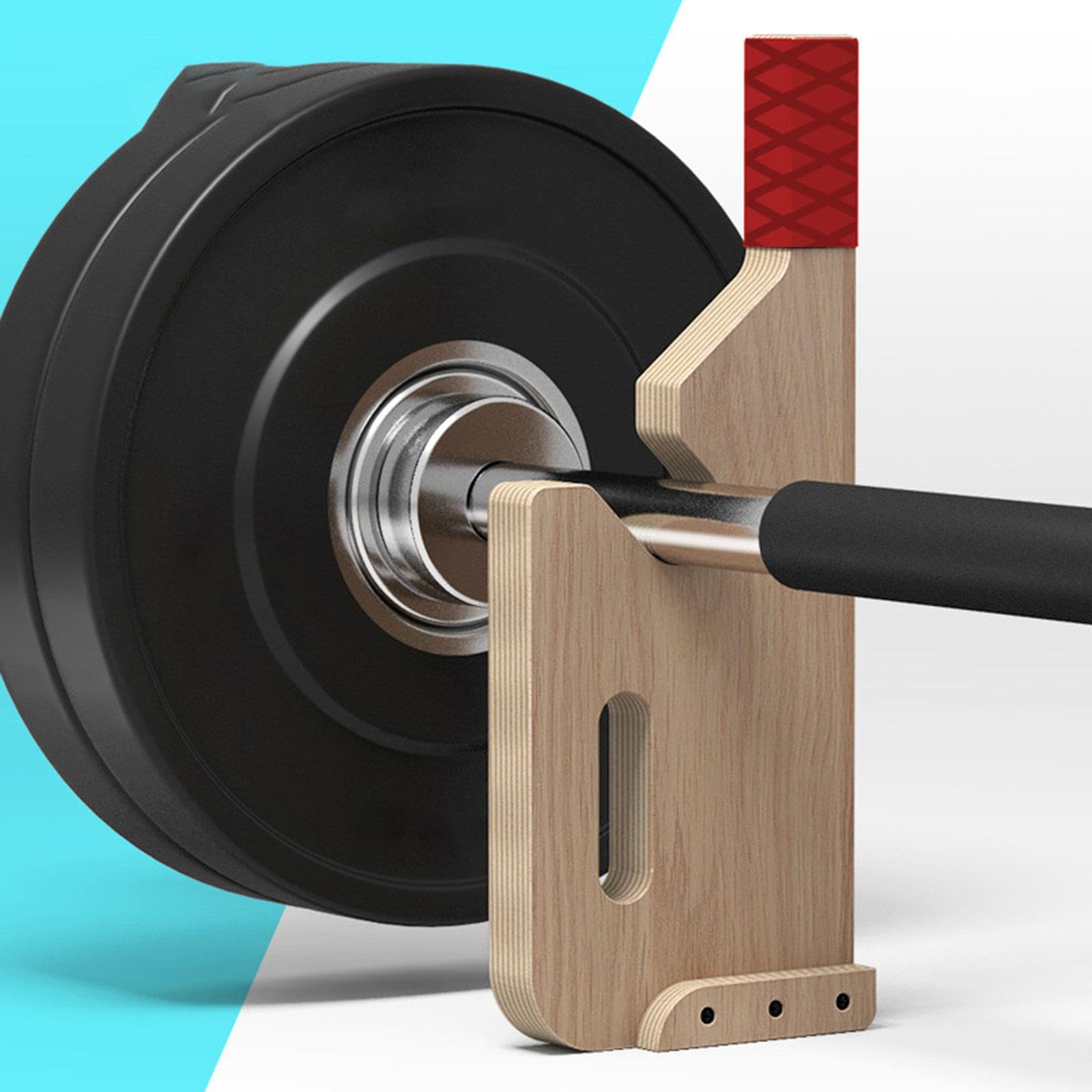 Supporto in Legno per Bilanciere da Stacco da Terra, Accessorio per Sollevamento Pesi, Attrezzatura Fitness Compatta per Supporto Bilanciere