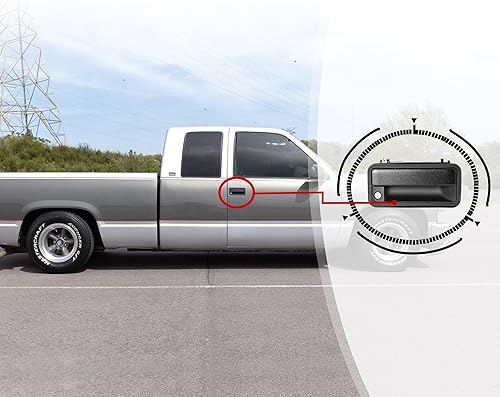 Miniatura 7 de Manija de puerta para pasajeros totalmente metálica, compatible con 1988-2001 Chevy & GMC K1500 K2500 K3500 C1500 C2500 C3500 Pickup, Suburban,