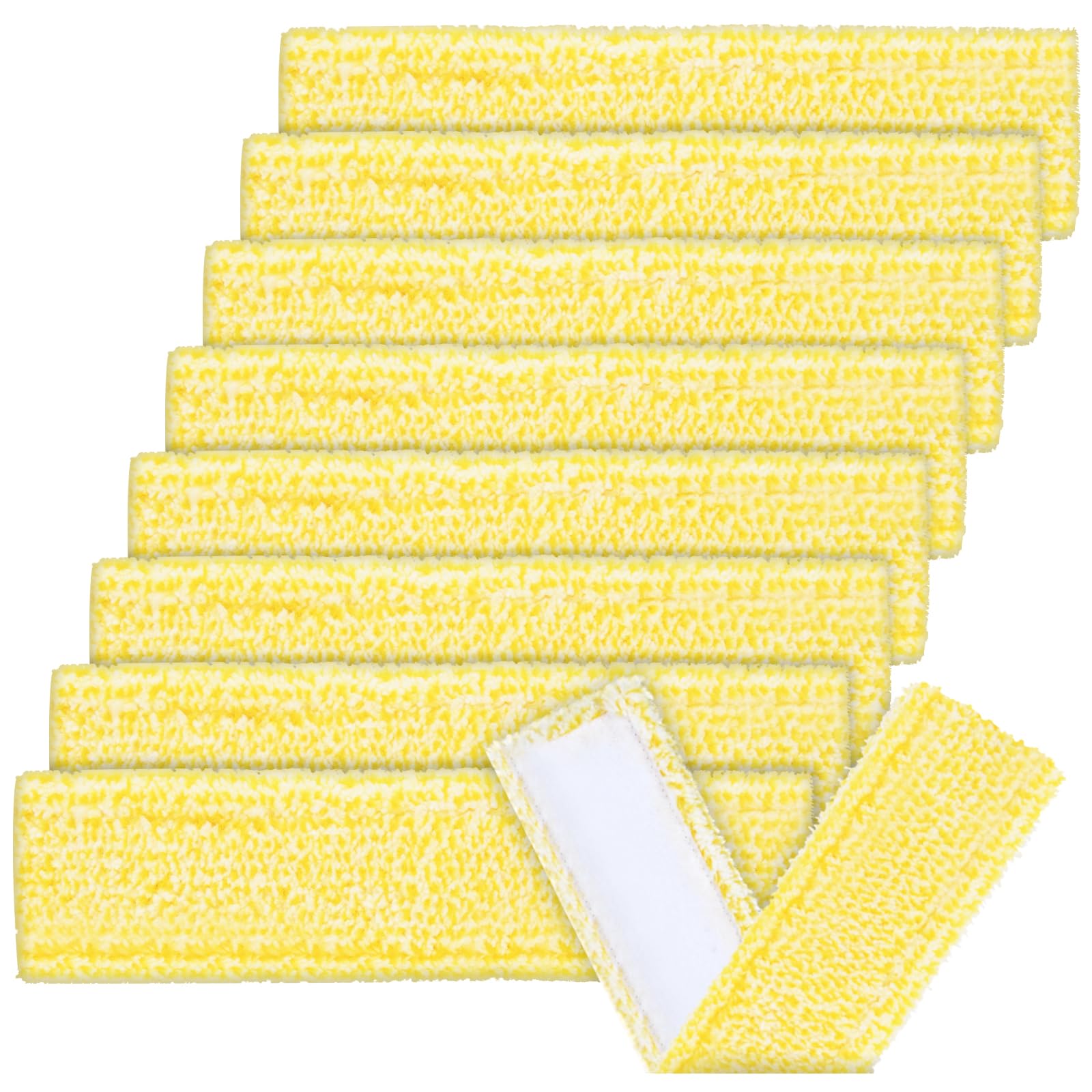 Adiwo Window Vac Cleaning Pads for Karcher, 8Pcs Karcher Window Cleaning Machine Rag Replacement Pack, Compatible with Karcher WV2 WV5 WV6 Window Vacuum Cleaners（Yellow）