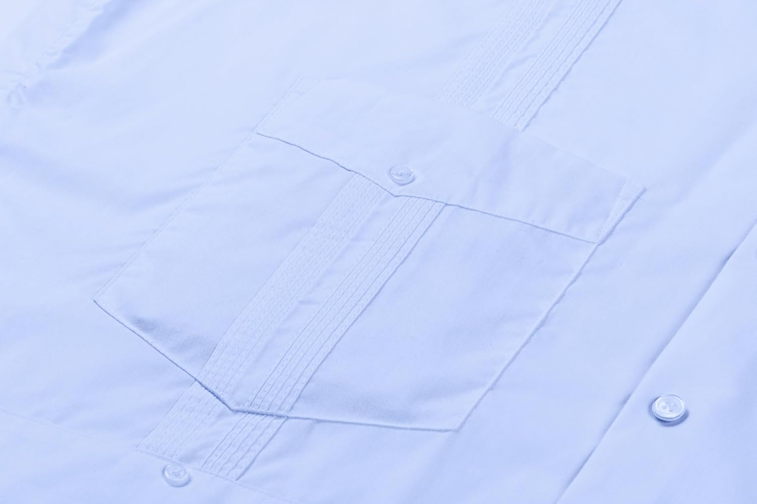 MAXJON Mens Guayabera Shirts Casual Snap Short Sleeve Shirts with Four Pockets,Summer Beach Shirt Tops - Image 5