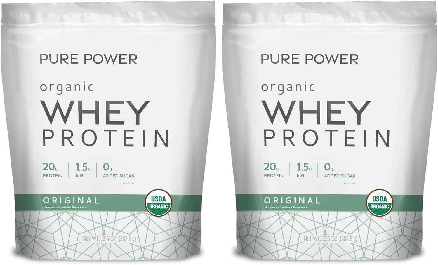Dr. Mercola Pure Power Organic Whey Protein - 20 g Protein - Supports Muscle Growth & Energy - Grass-Fed Whey Concentrate - 15 Servings (20.60 oz) - Original