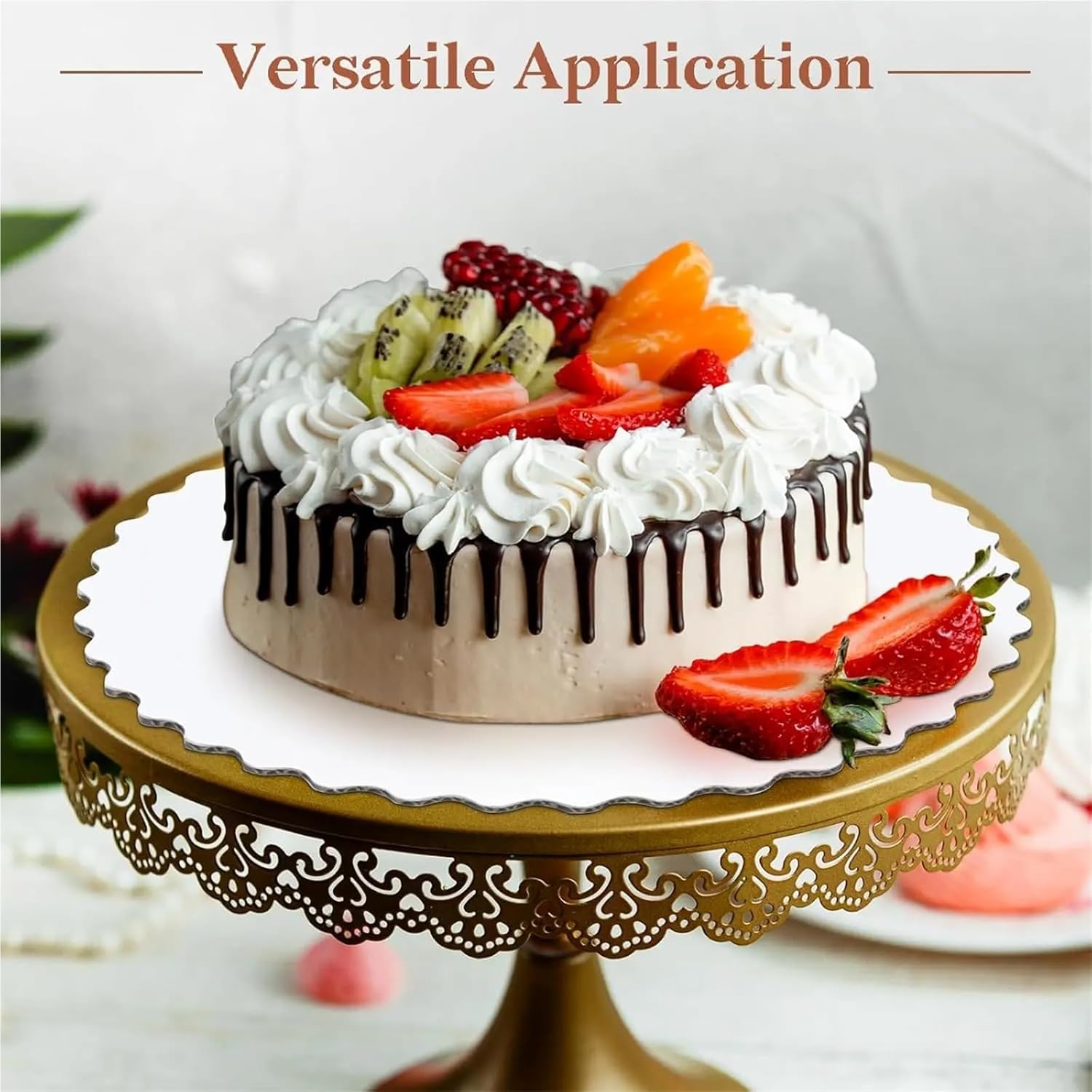 Cake Board 30PCS 6/8/10/12 Inch Cake Boards Scalloped Edges Food Graded Greaseproof Cardboard for Wedding Birthday Parties Dessert Pizza(30PCS 12inch White)