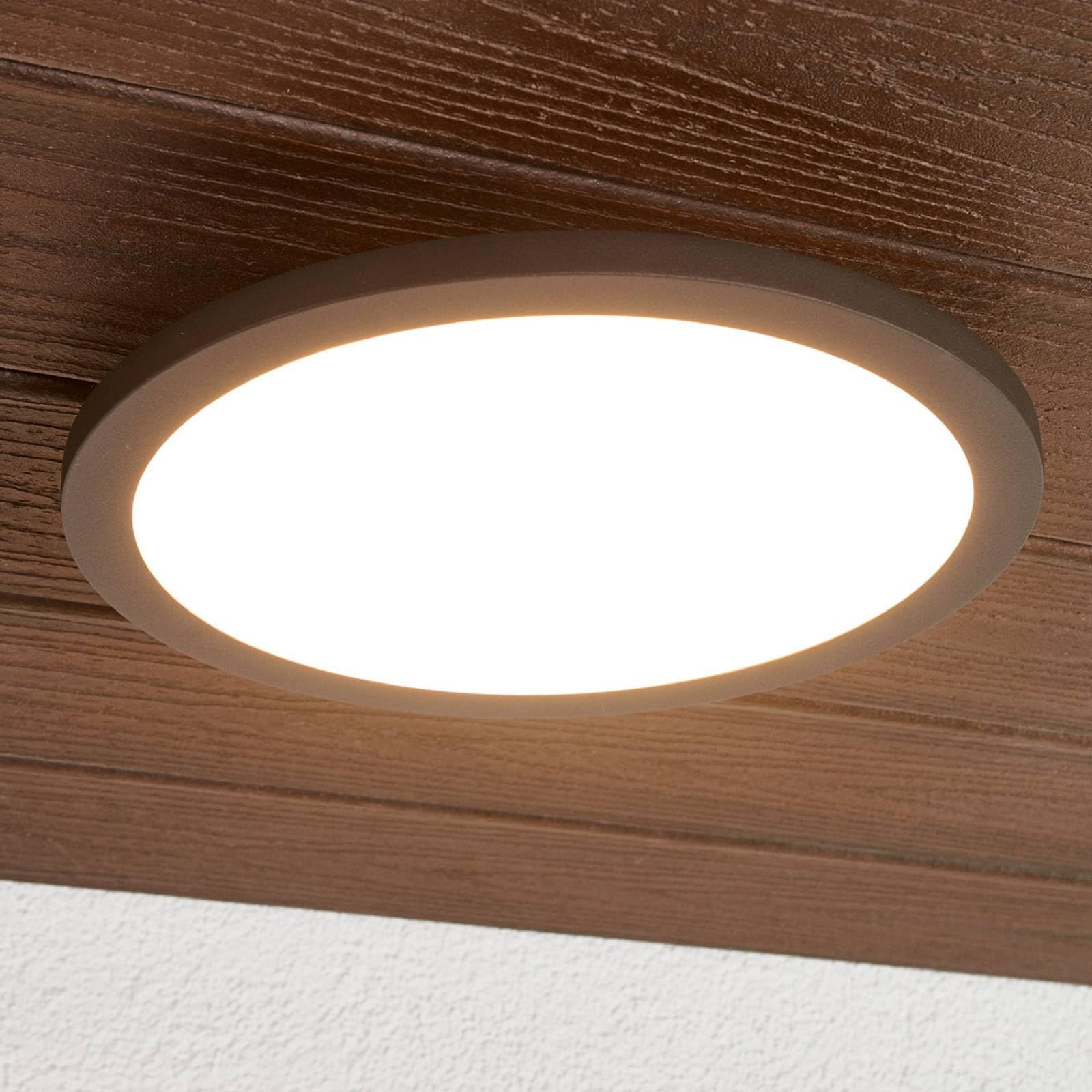 Lucande Plafoniere LED con sensore di movimento (Moderno) colore Nero, in Alluminio lampadina inclusa lampada da esterni per giardino terrazzo balcone e casa plafoniera