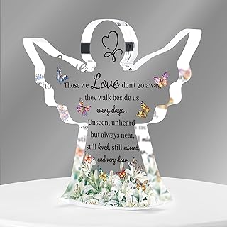 Bereavement Angel - Sympathy Gift for Loss of Loved One, Acrylic Memorial Table Decor, Remembrance for Loss (Angel)
