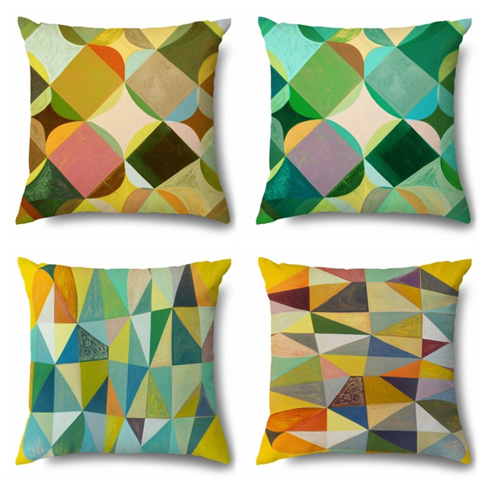 Housse de Coussin 65x65 cm Imperméable pour Canapé et Extérieur | Lot de 4