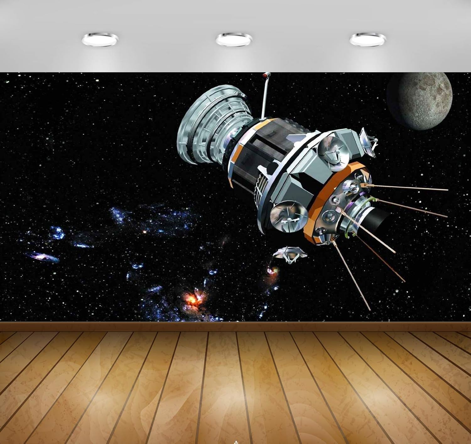 Avikalp Exclusive Awi2975 Satellite in Cosmic Space Galaxies Cosmic Mesecinata Satellite Dish Full HD Wallpapers (5 x 4 ft)