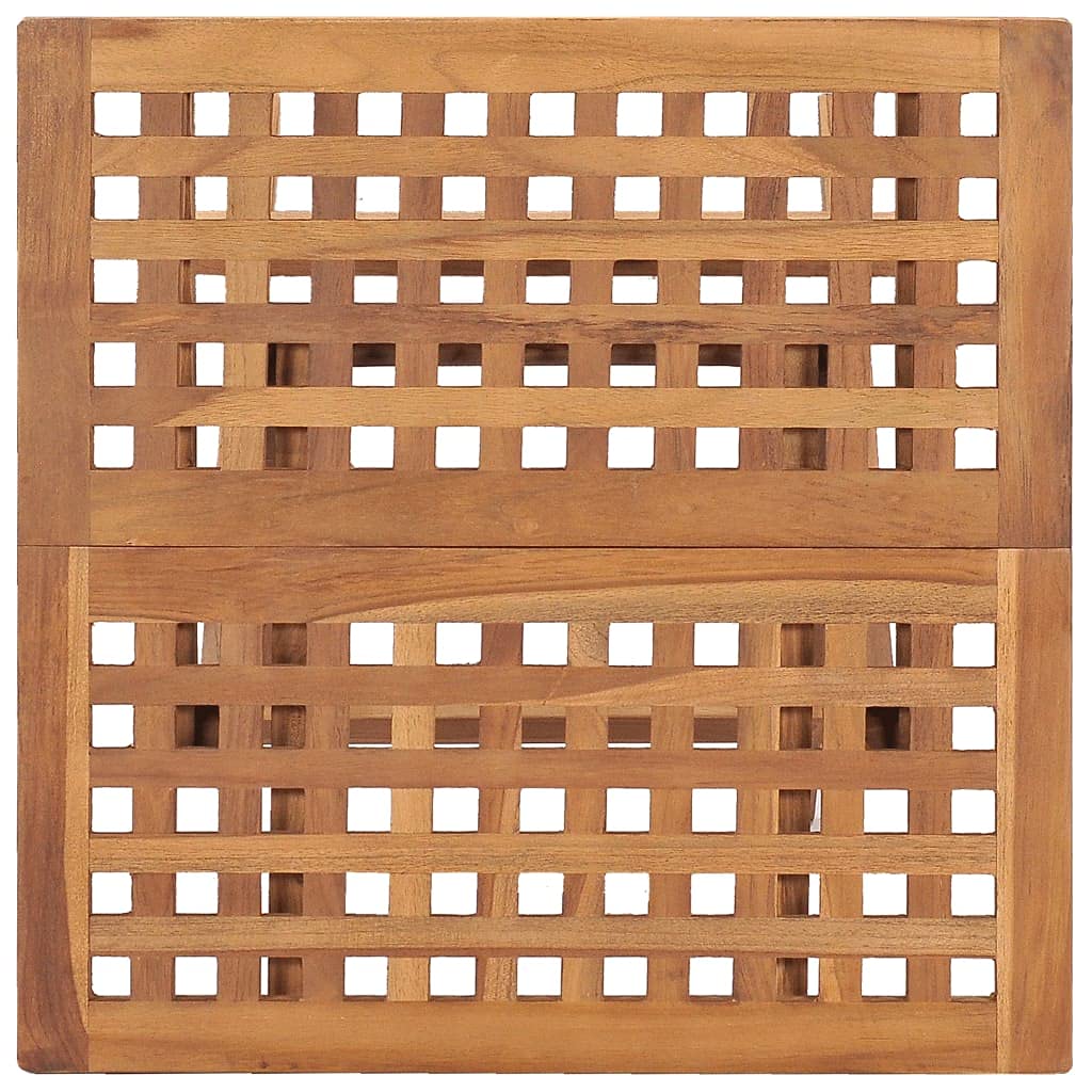 Tavolo e sedie in legno di teak pieghevole da giardino, 3 pezzi