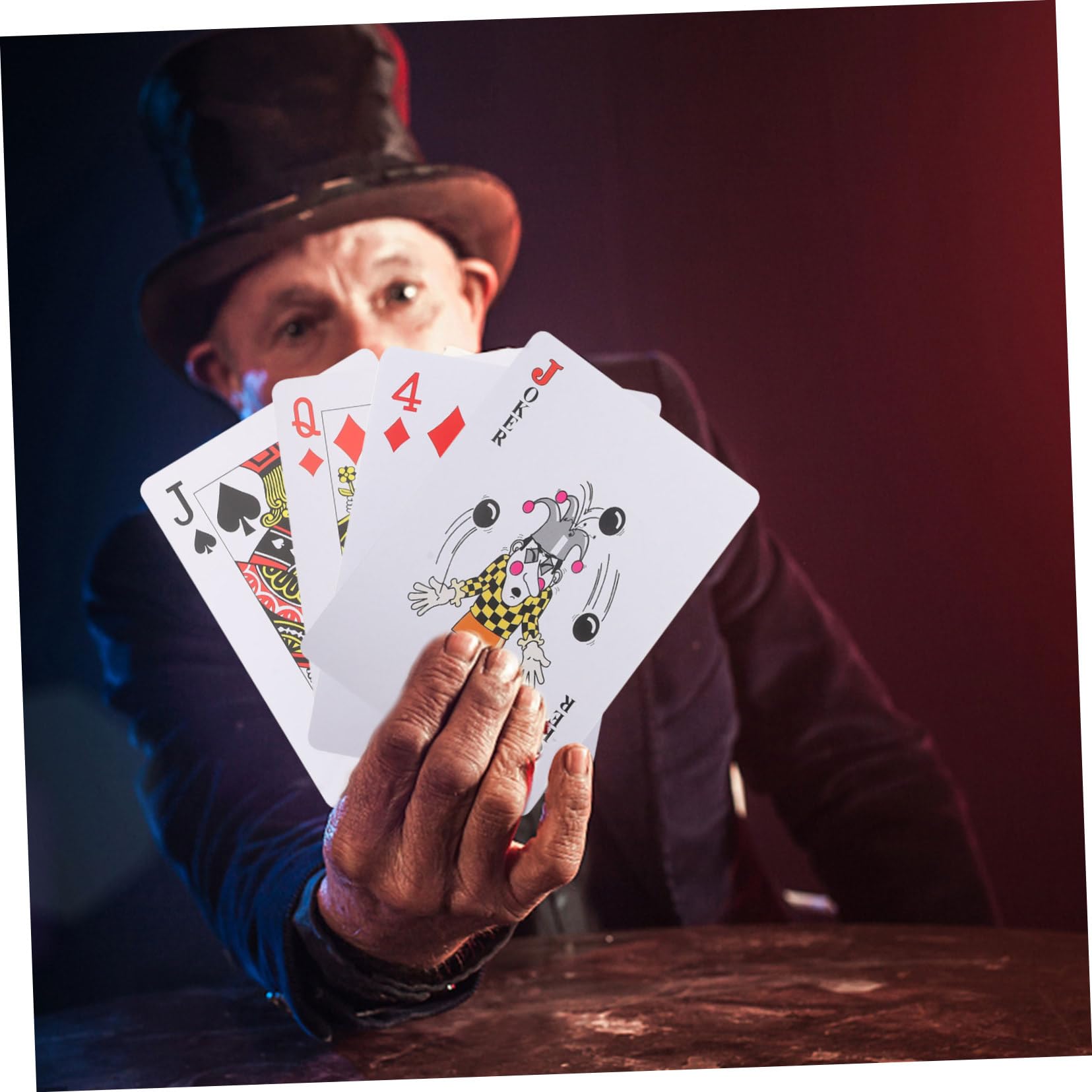 Abaodam 8 Carte Da Poker Giganti Grandi Carte Da Gioco Per Giochi Di Società Set Di Carte Con Trucchi E Buona Sensazione Tatto in Plastica Perfette Per Il Campeggio