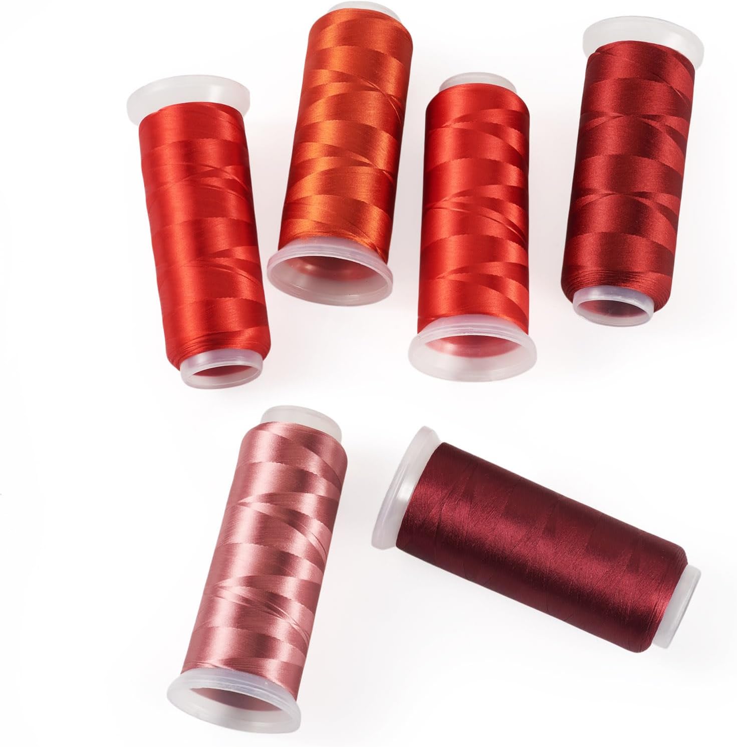 Cheriswelry 6 Rolls Red Theme Velvet Silk String for Knitting Velour Crochet Threads Jewelry Beading Cords 0.3mm Sewing Cords for Crafts Crochet Yarn for Crocheting Bracelet Jewelry Making