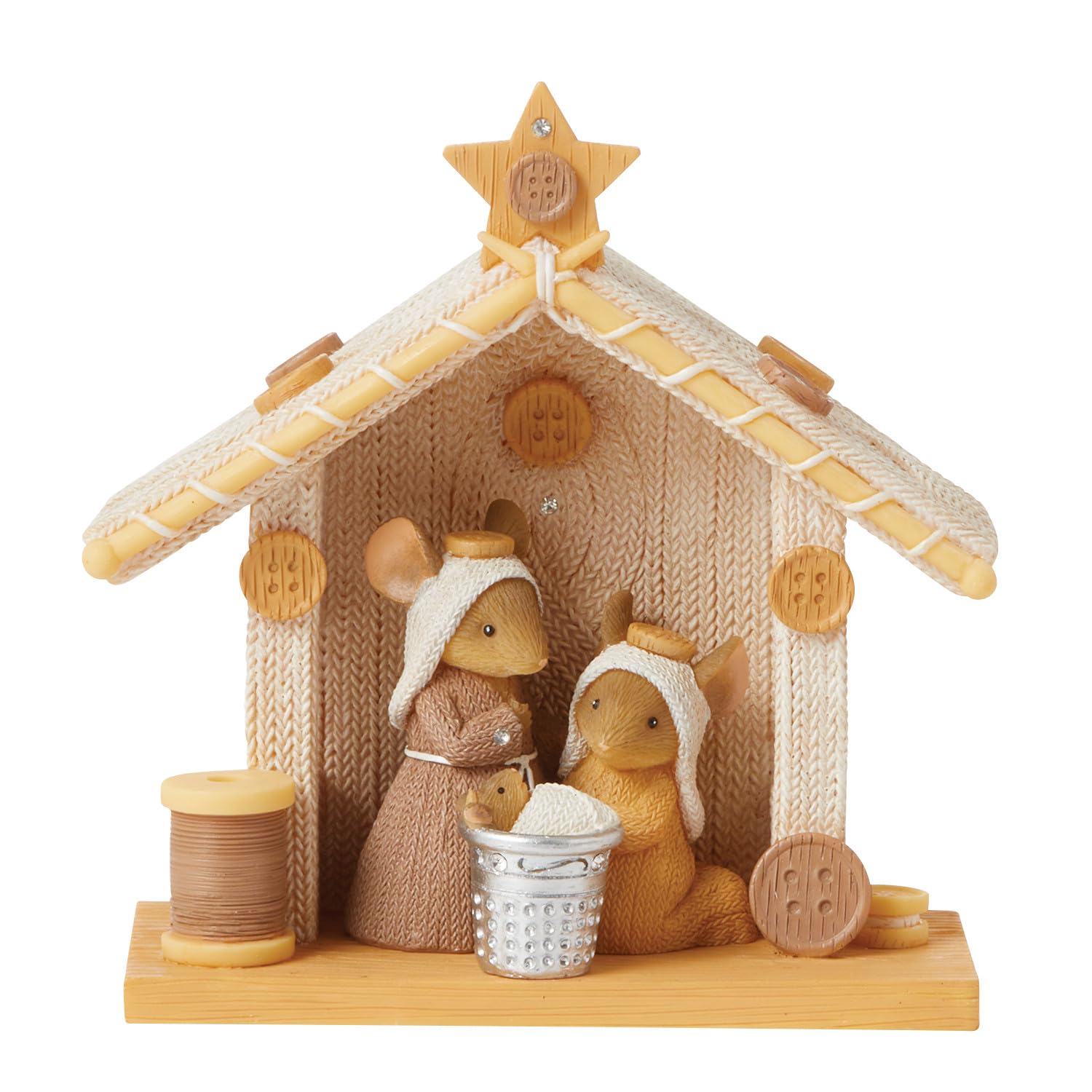 Enesco Tails with Heart Christmas Knitivity The Holy Family Figurine Set, 4.33 Inch, Multicolor