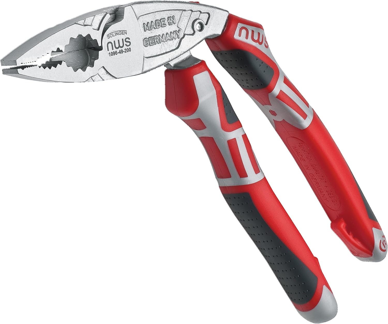 NWS 1096-49-200 Chrome Combi-Ergo 45 Pistol Grip Combination Pliers
