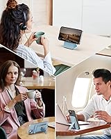 Vista 7 de Miroddi Magsafe - Soporte de cartera, cartera magnética para iPhone 16/15/14/13/12, soporte magnético de cuero para tarjetas, se adapta a 5