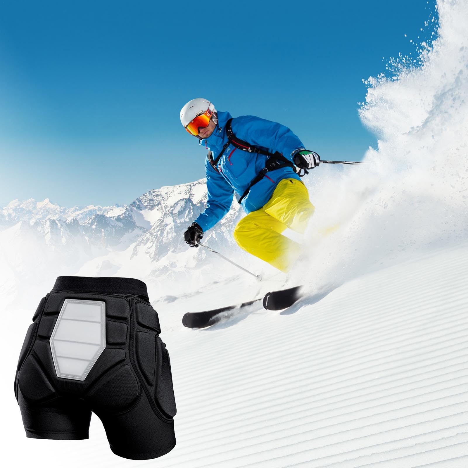 Short de cyclisme rembourré, short de protection des hanches en plein air, coussinets pour le cyclisme, coussinets épais, short rembourré pour le ski, patins à roulettes, short de cyclisme au design