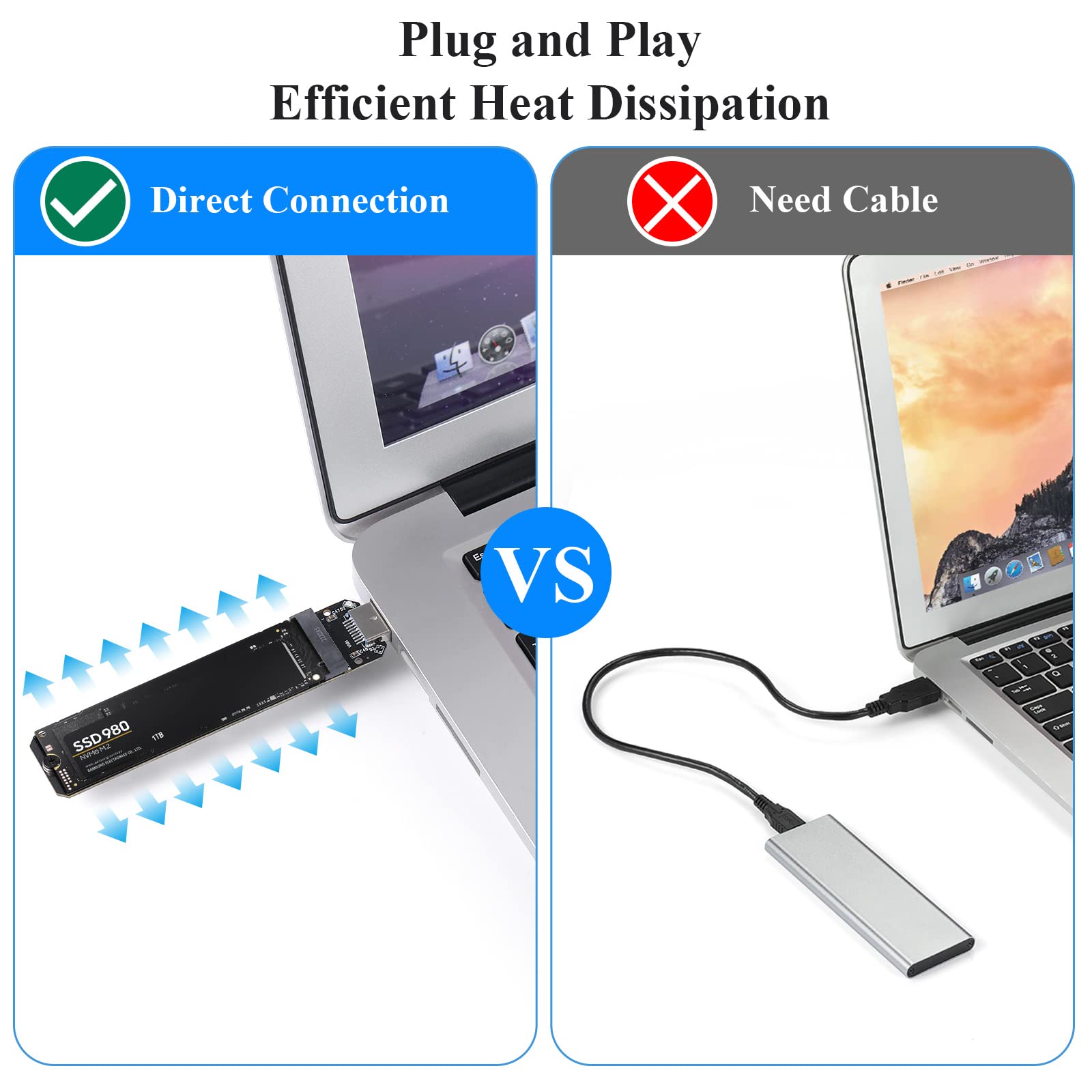 Adattatore SSD M.2 A USB 3.2 - Doppio Protocollo NVME/SATA, 10 Gbps, Chip RTL9210B - Foto 5