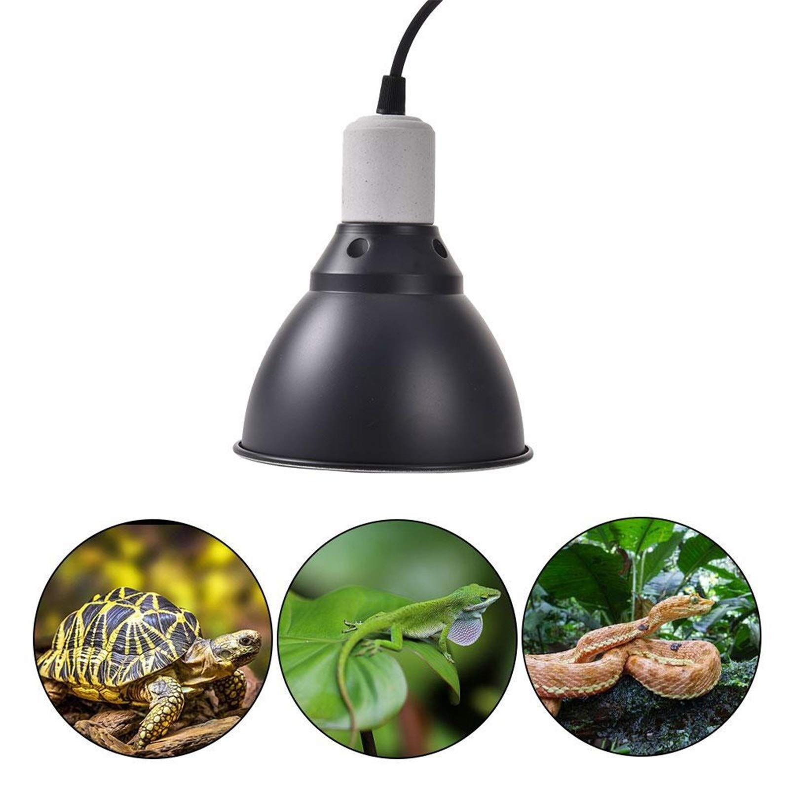 Riscaldatore per Animali Domestici UVB Riscaldamento Luce del Rettile Riscaldamento Lampada Stand Luce Pet portalampada Coperchio della Lampada emettitore Paralume