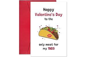 Funny and Romantic Taco Valentine's Day Cards for Kids