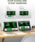 EVICIV 14" Portable Monitor, 2K QHD 500 Nits Travel Extender Display w/Speakers, USB-C Mini HDMI 3:2 IPS External Screen, Ultra-Slim Plug & Play Small Second Monitor for Laptop/PC/Phone/Game Console