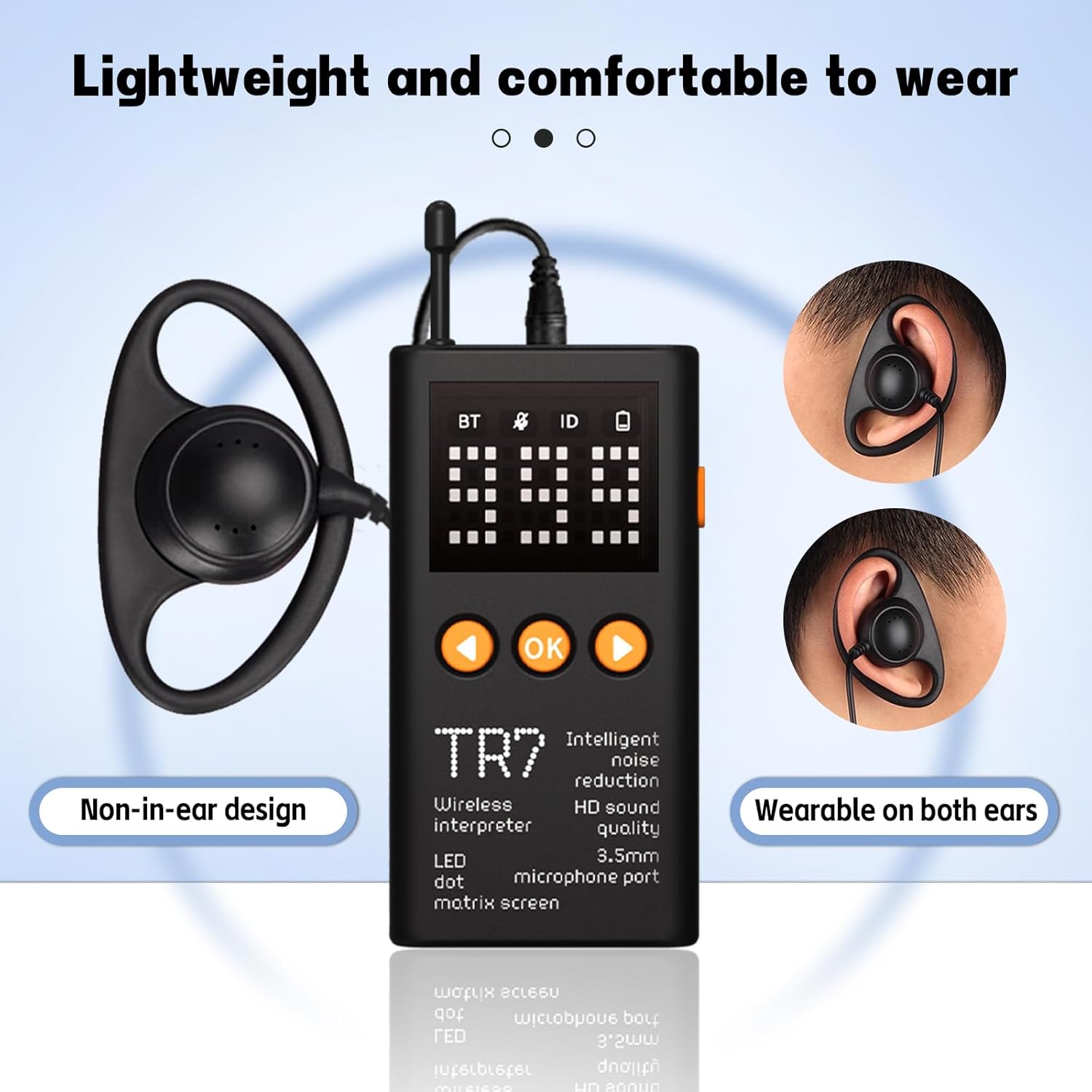 Wireless Tour Guide System, Wireless Microphone 1 Transmitter and 10 Receiver, Easy to Set Up, Intelligent Noise Reduction, Sound System for Church/Plant Tour/Group Travel/School