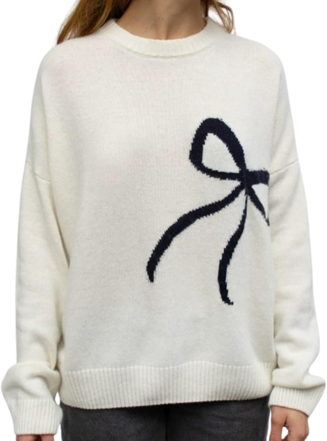 Y2k Sweater Oversized Number Print Hoodie Long Sleeve Pullove Fall Winter Ribbed Knit Sweater Vintage Streetwear