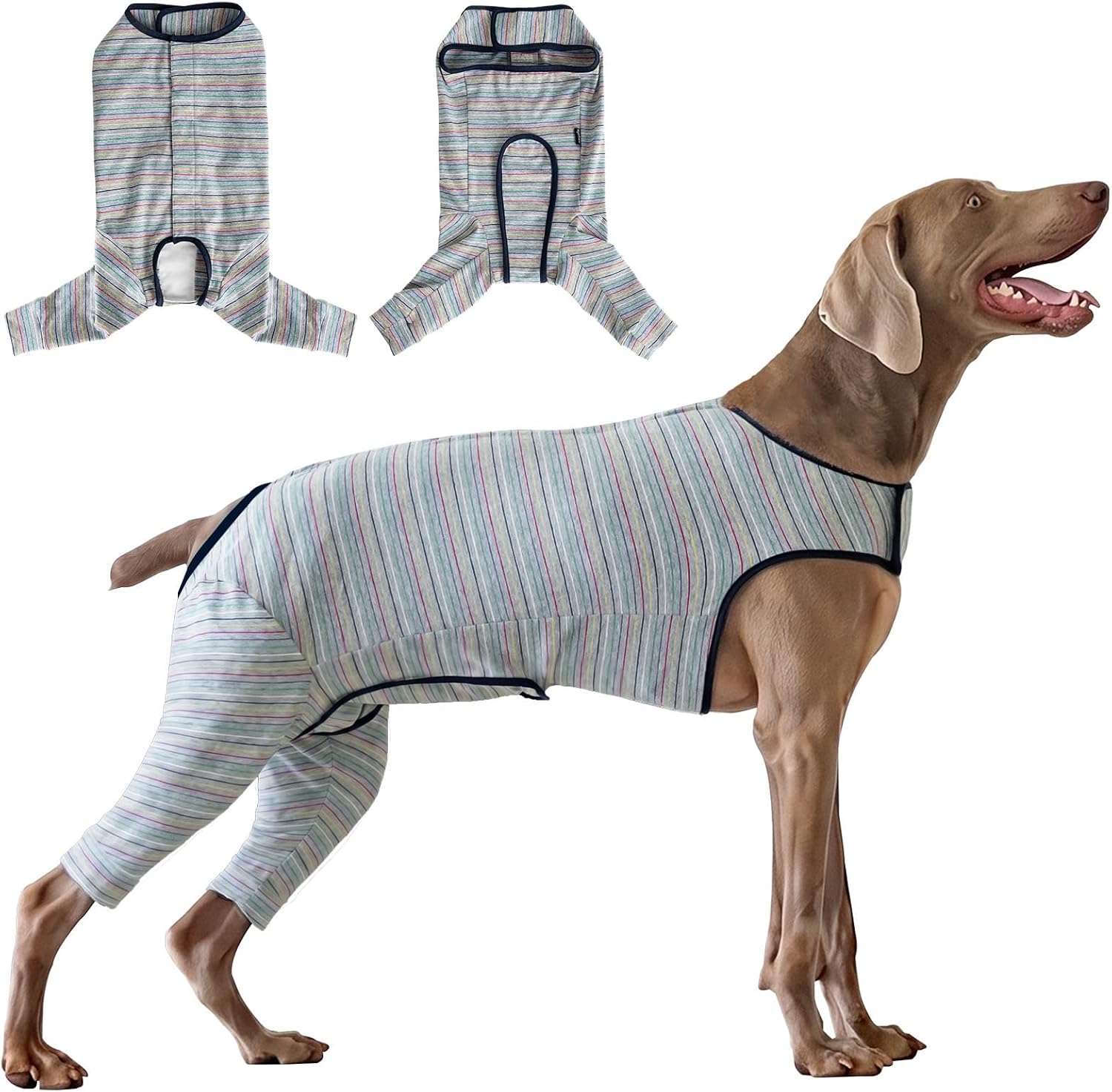 Dog Surgery Recovery Suit Female Spay Male Neuter,Lick Sleeve for Dogs Rear Leg,Breathable Dog Recovery Suit for Dogs After Surgery for Medium Large Dogs (Grey, XL(Chest Girth 28.3", Back 18.5"))