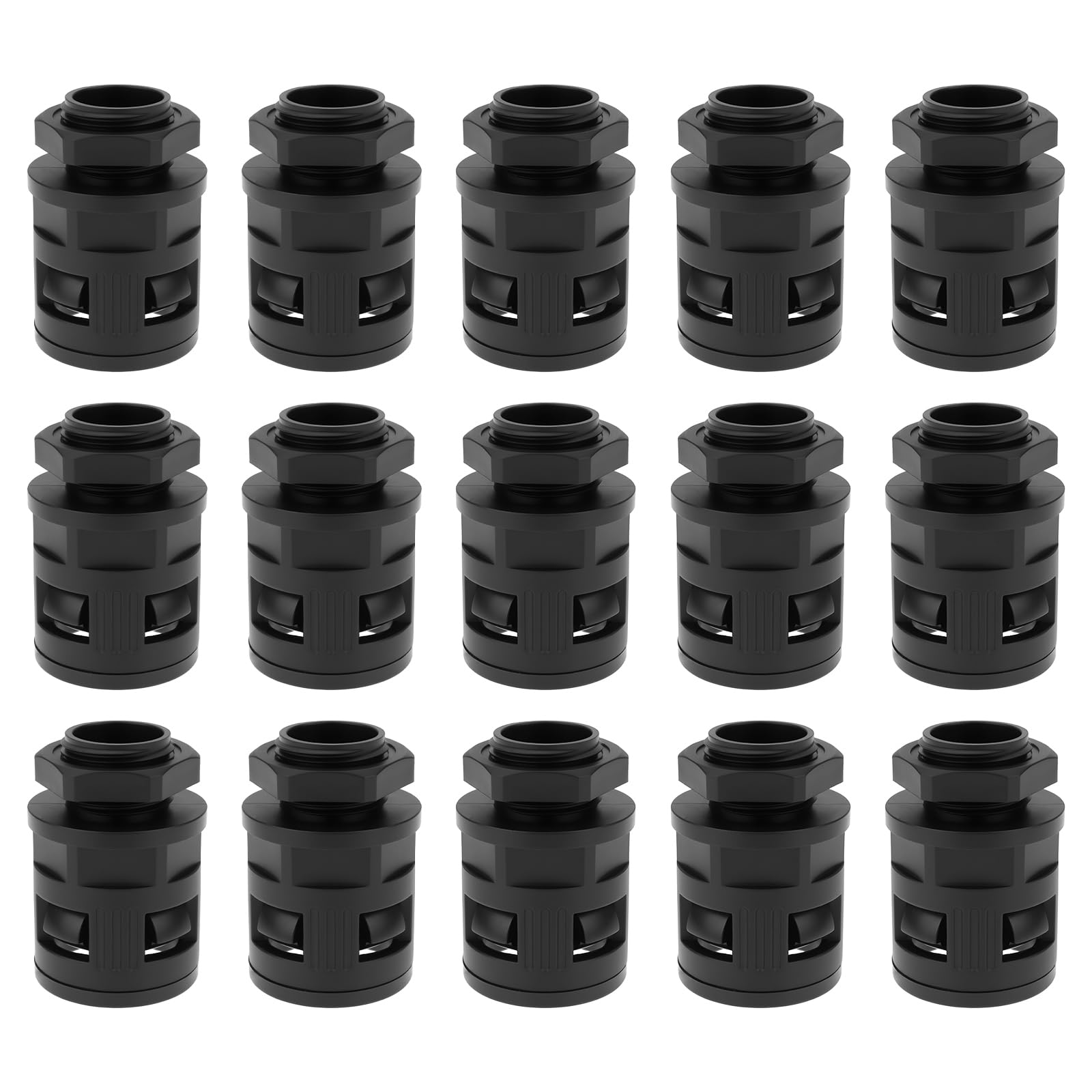 Briny River 15Pcs Ad21.2 Corrugated Tube Connector Cable Gland M20 Pipe Joint Clamps For 20Mm Outer Diameter Flexible Conduit