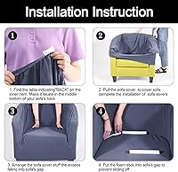Vista 5 de SearchI Funda elástica para silla club, fundas elásticas para sillas barrel de color sólido, fundas para sillas tub de spandex, funda de sofá