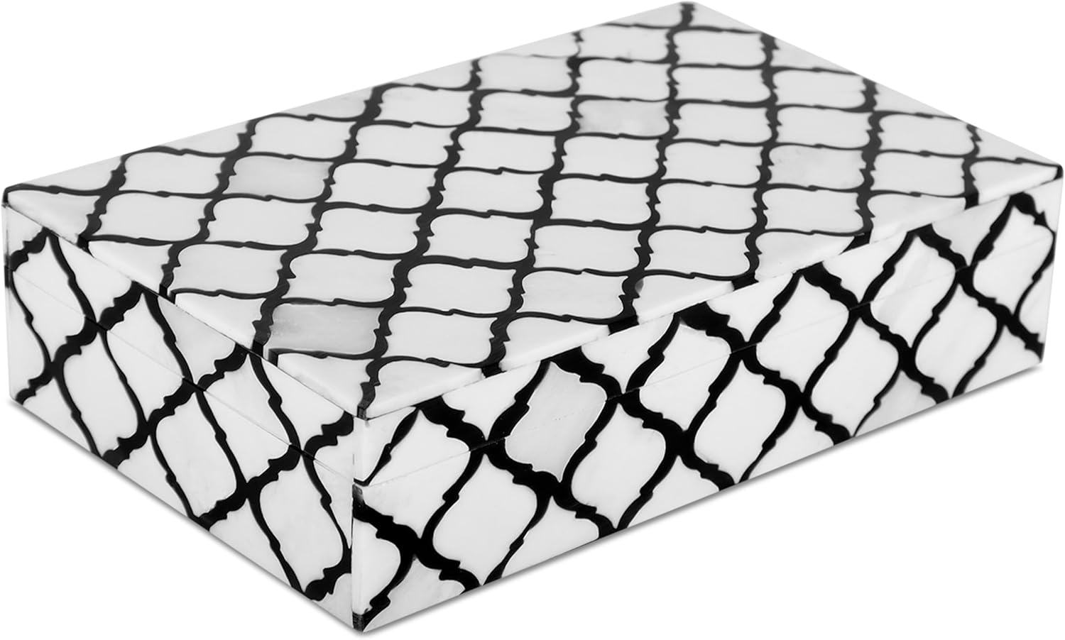 Handicrafts Home Large Decorative Storage Box with Lid – 10x6x2.5” Coffee Table Organizer, Keepsake- Decorative Boxes for Home Decor, Stylish Decorative Box for Office Decor- Verdigris