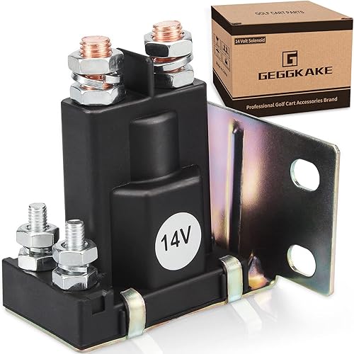 EZGO TXT - Solenoide de 14 V y 4 terminales, se adapta al carrito de golf de gas EZGO TXT, OEM # 27153-G01, 27153G01, 612813