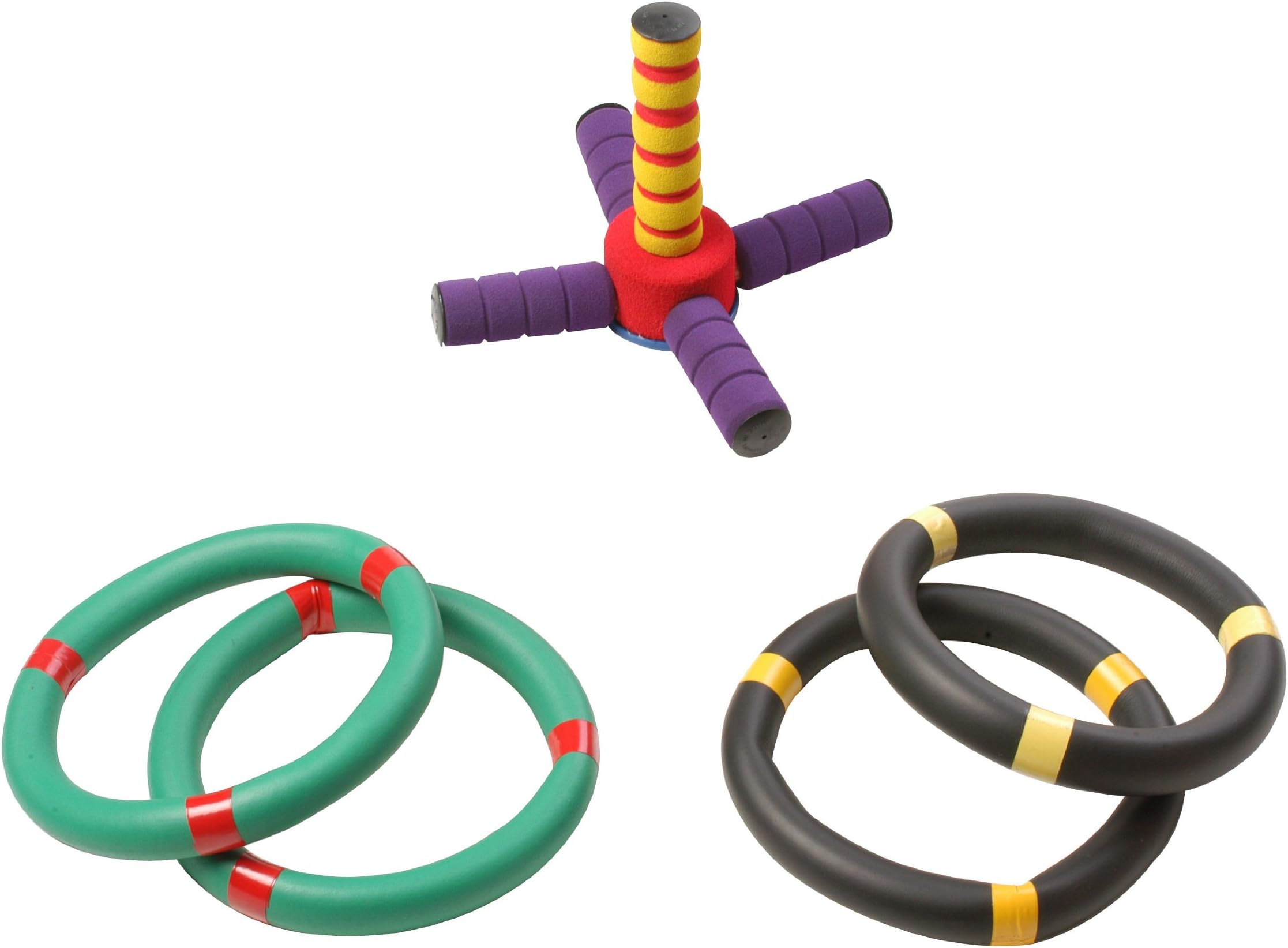 Champion Sports Ring Toss Game: Outdoor Lawn & Party Toy Set for Kids & Adults - Fun for Camping, Backyard BBQs or Indoors - Soft Foam Rings