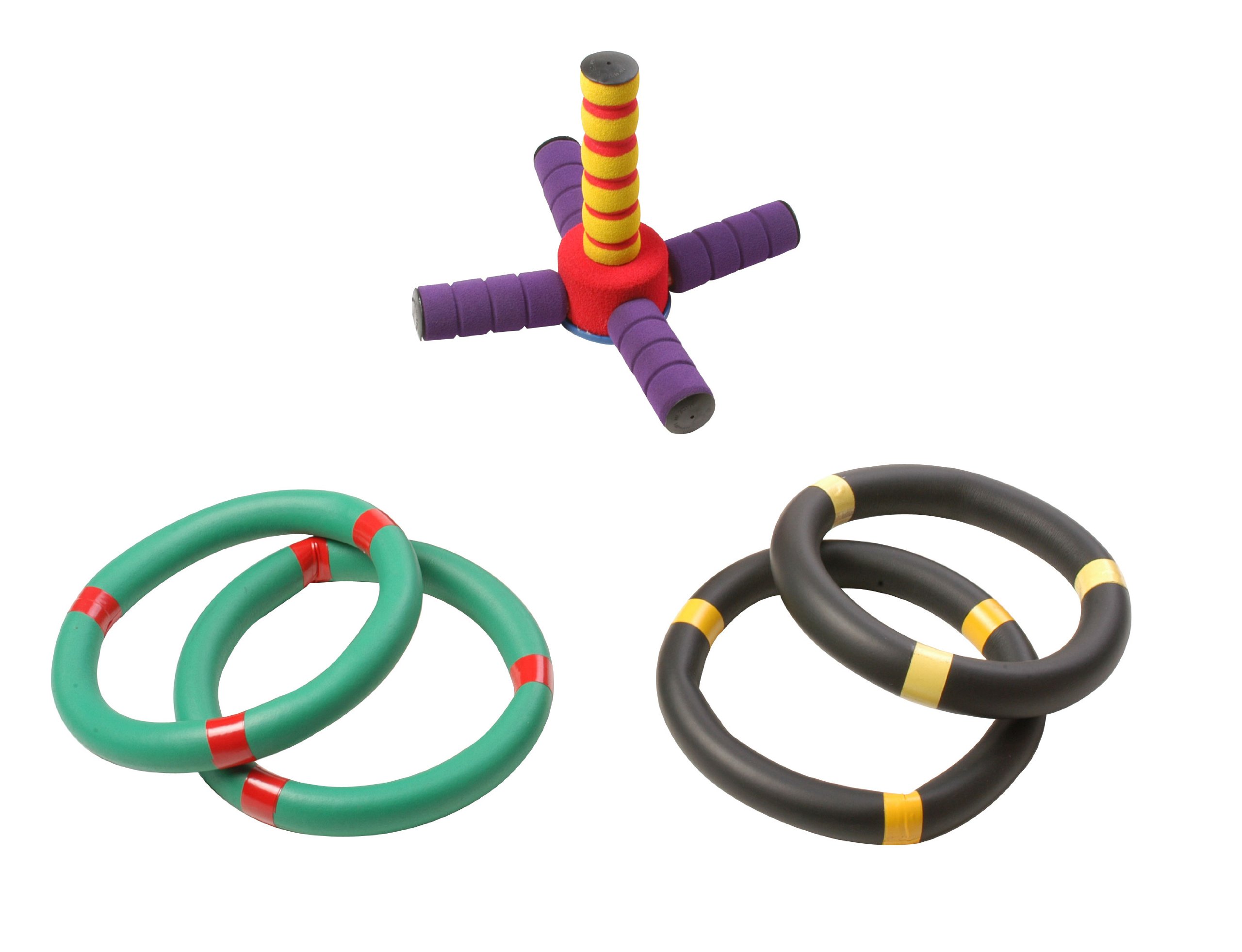 Champion Sports Ring Toss Game: Outdoor Lawn & Party Toy Set for Kids & Adults - Fun for Camping, Backyard BBQs or Indoors - Soft Foam Rings